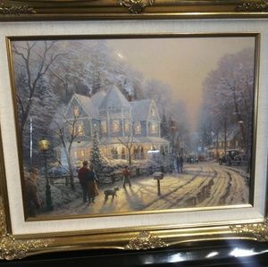Thomas Kincade print with letter of authenticity f